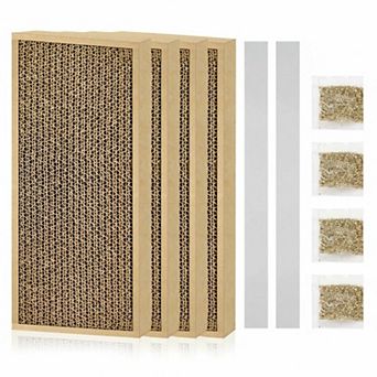 Nicate Splicing Cat Scratch Pad: Double-sided Cardboard Scratcher for Indoor Cats