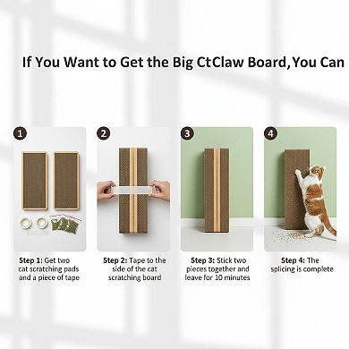 Nicate Splicing Cat Scratch Pad: Double-sided Cardboard Scratcher for Indoor Cats