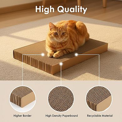 Nicate Splicing Cat Scratch Pad: Double-sided Cardboard Scratcher for Indoor Cats