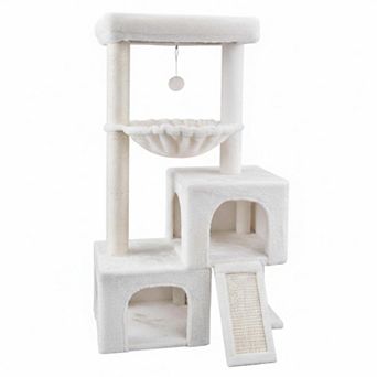 Nicate 37.4 in Cactus Cat Tree Tower: Perch, Hammock, Scratching Post & Balls
