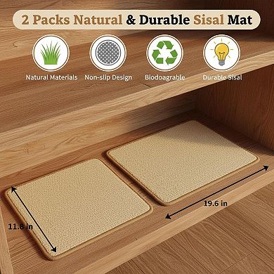 Nicate Cat Scratcher Mat Sisal Horizontal Floor Pad: Sticky Tapes, Multi-Scene