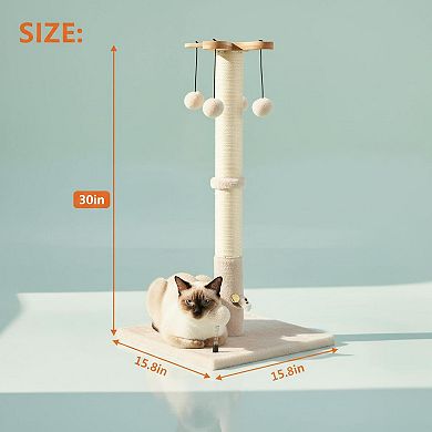 Nicate Cat Scratcher Sisal Posts: 4 Hanging Balls, Tree Hole, Two Installation Ways