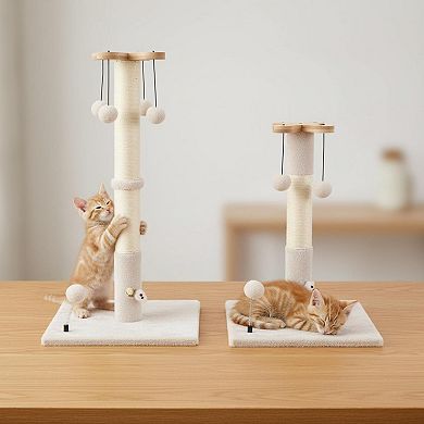Nicate Cat Scratcher Sisal Posts: 4 Hanging Balls, Tree Hole, Two Installation Ways