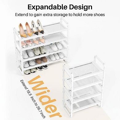 KAUFLY Expandable Shoe Rack, Stackable Heavy Duty for Closet/Entryway/Garage