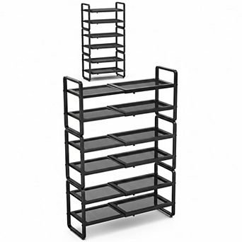 KAUFLY Expandable Shoe Rack, Stackable Heavy Duty for Closet/Entryway/Garage