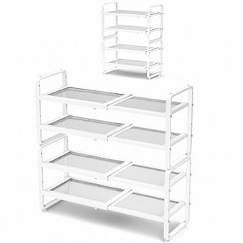 KAUFLY Expandable Shoe Rack, Stackable Heavy Duty for Closet/Entryway/Garage