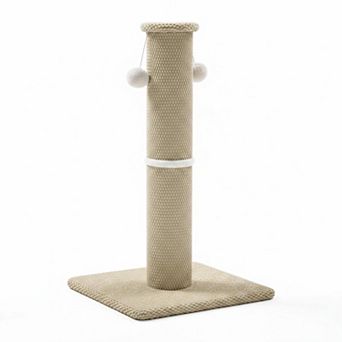 Nicate Tall Cat Sisal Scratcher with Hanging Balls Heavy Duty Sturdy Base Indoor Cats