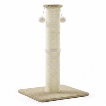 Nicate Tall Cat Sisal Scratcher with Hanging Balls Heavy Duty Sturdy Base Indoor Cats