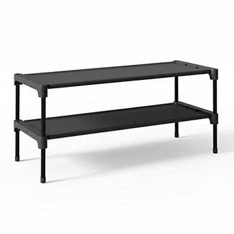 KAUFLY Stackable Shoe Rack, Non-woven Shelves, Metal for Closet/Entryway