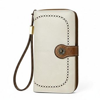 KAUFLY RFID Leather Clutch Purse & Phone Wallet for Women, Large Capacity