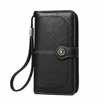 KAUFLY RFID Leather Clutch Purse & Phone Wallet for Women, Large Capacity