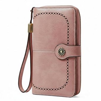 KAUFLY RFID Leather Clutch Purse & Phone Wallet for Women, Large Capacity