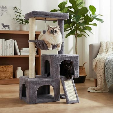 KAUFLY 37.4"Cactus Cat Tree with Condos,Perch,Hammock&Scratching Posts
