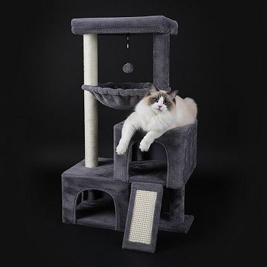 KAUFLY 37.4"Cactus Cat Tree with Condos,Perch,Hammock&Scratching Posts