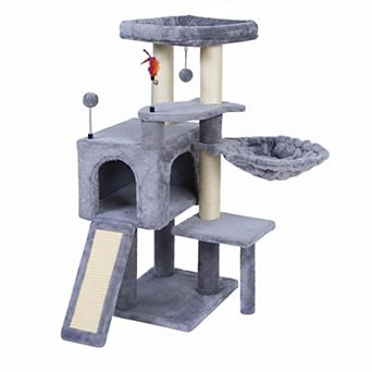 KAUFLY 37.4"Cactus Cat Tree with Condos,Perch,Hammock&Scratching Posts