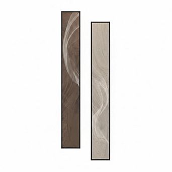 KAUFLY 2 pc Long Narrow Framed Abstract Wall Art