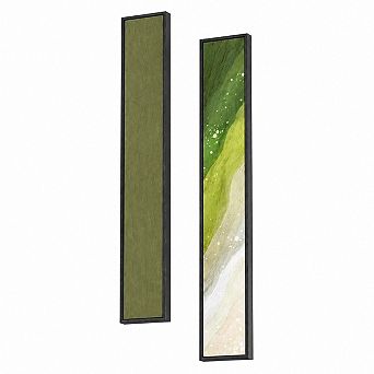 KAUFLY 2 pc Long Narrow Framed Abstract Wall Art