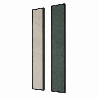 KAUFLY 2 pc Long Narrow Framed Abstract Wall Art