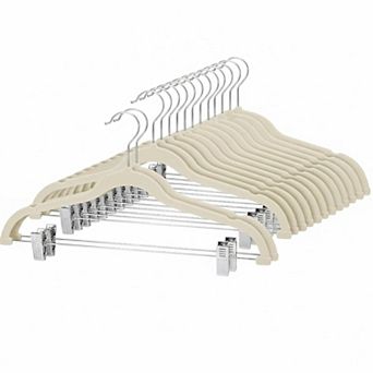 KAUFLY Ultra Thin Non Slip Skirt Hangers with Clips Space Saving Pants Jeans