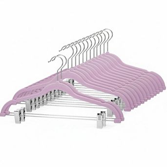 KAUFLY Ultra Thin Non Slip Skirt Hangers with Clips Space Saving Pants Jeans