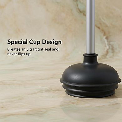 KAUFLY Toilet Plungers Dual Pack All-angle Heavy Duty Aluminum Handle Sanitation