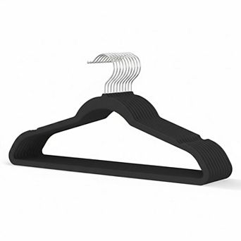 KAUFLY Wooden Coat Hangers Solid Wood 360 Swivel Hook Notches Smooth Surface