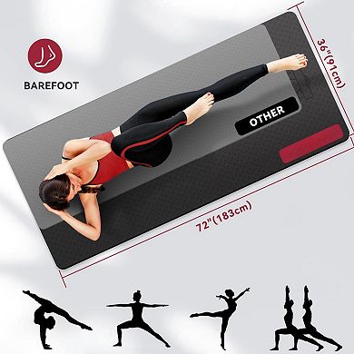 Extra Wide 72"x36"x6mm Non-Slip Yoga Mat for Home Workouts, Pilates, Stretching - Includes Carry Bag
