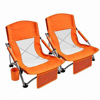 INQCMY Folding Adult Beach Chair Portable Carry Bag Wide Seat Storage Pocket