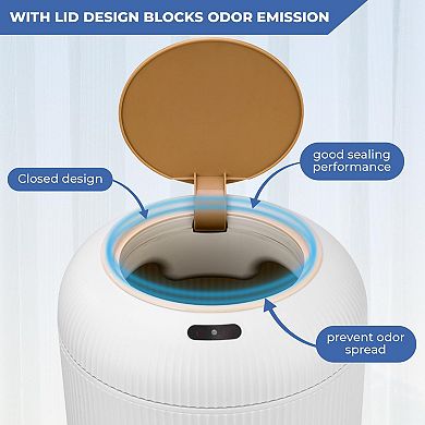 Motion Sensor Trash Can: Hands-Free, Hygienic, & Stylish for Kitchen, Bathroom, Office