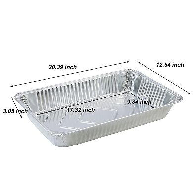 Disposable Aluminum Foil Pans 10 Pack Extra Heavy Duty Roasting Baking Trays