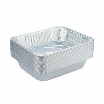 30 Pack Disposable Aluminum Foil Pans Half Size Deep Extra Thick For Baking Cooking Roasting