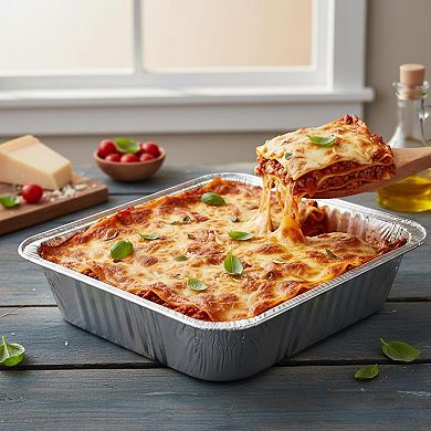 30 Pack Disposable Aluminum Foil Pans Half Size Deep Extra Thick For Baking Cooking Roasting