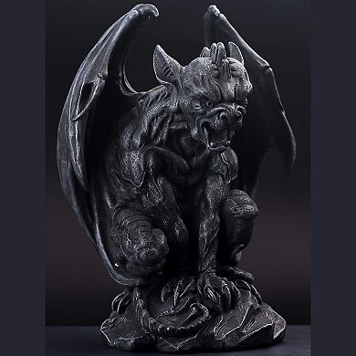 Handcrafted Winged Gargoyle Statue: Gothic Protector for Indoor/Outdoor Decor