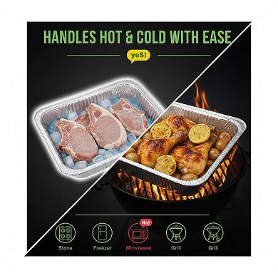 40 Pack 9x13 Heavy Duty Disposable Aluminum Foil Baking Pans