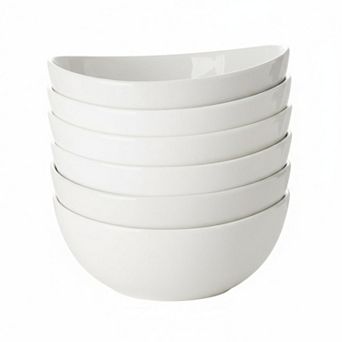 18 Oz Porcelain Serving Bowls Set Of 6 Stackable Microwave Safe