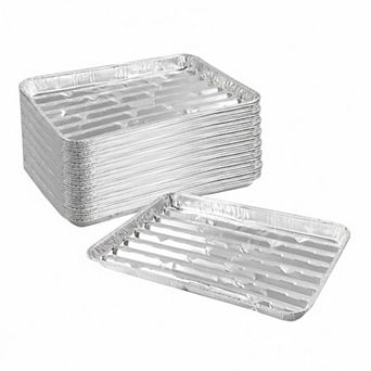 40 Pack Disposable Aluminum Foil Grill Pans Thick Baking Sheets For Oven BBQ Takeout