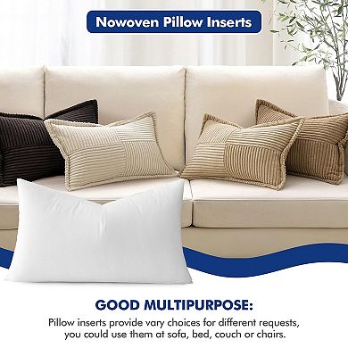 12x20 Pillow Inserts Set Of 2 Decorative Throw Fluffy Forms For Living Room Sofa Couch Bed