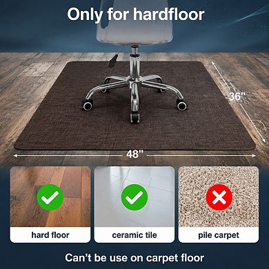 Heavy Duty Non Slip Office Chair Mat For Hardwood Floors Silent Smooth Glide Floor Protector