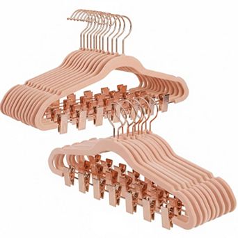 24 Pack Pants Hangers Heavy-duty Non-slip Adjustable Clips Space-saving 360° Swivel Hook