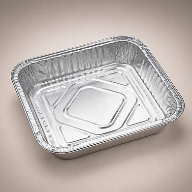 50 Pack Heavy Duty Disposable Aluminum Foil Square Baking Pans Food Containers