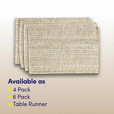 100% Cotton Placemats Two Tone Woven Soft Durable Machine Washable Set of 6