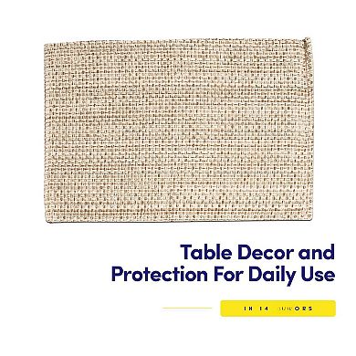 100% Cotton Placemats Two Tone Woven Soft Durable Machine Washable Set of 6