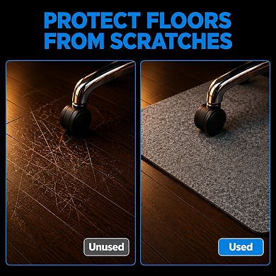 Large Anti Slip Hardwood Floor Chair Mat Protector Quiet Pet Friendly Easy Clean