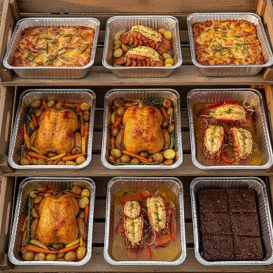 20 Pack Heavy Duty Disposable Aluminum Foil Pans Full Size Baking Roasting Trays for Catering