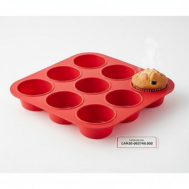 12 Cups Silicone Muffin Pan Nonstick Cupcake Baking Mold Oven Microwave Safe Multi Use