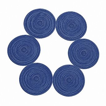 14 Inch Round Placemats Heat-resistant Stain Resistant Anti-skid Washable Polypropylene Table Mats