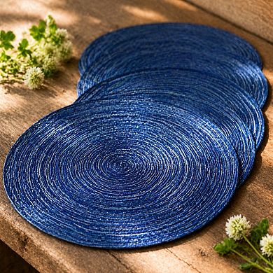 14 Inch Round Placemats Heat-resistant Stain Resistant Anti-skid Washable Polypropylene Table Mats