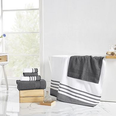 6-Piece Towel Set Cotton, Quick Dry, Ultra Absorbent Includes 2 Bath, 2 Hand, 2 Washcloths