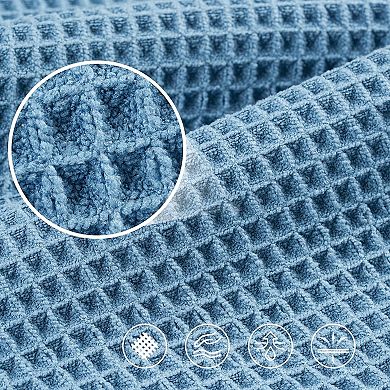 4 Pack Waffle Weave Polyester Polyamide Microfiber Oversize Quick Dry Lint Free Bath Towel