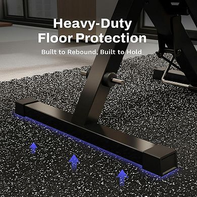 0.56in Thick 48 Sq Ft 12 Tiles Rubber Top EVA Foam Interlocking Gym Flooring for Home Heavy Workout